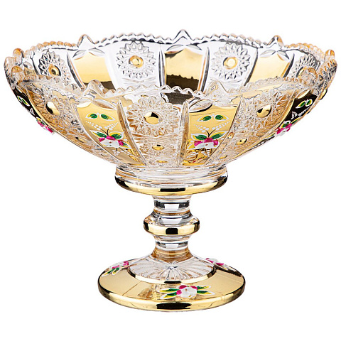Конфетница lefard gold glass 19,5х19,5 см. высота=15 см. 195-171