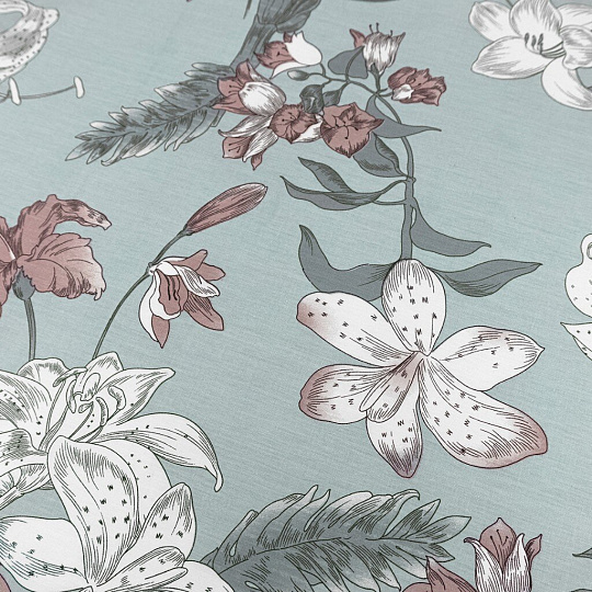 Постельное белье 2-спальное, простыня 215х240 см, 2 наволочки 70х70 см, пододеяльник 175х215 см, Для Snoff, сатин, Манга 5891-1+4690а-1