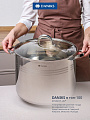 Кастрюля нержавеющая сталь, 20 л, крышка стекло, Daniks, Общепит, SD-6BP-20, серебристая, индукция - фото 5