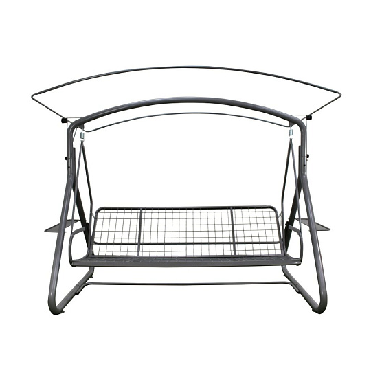 Качели садовые 4-местные, 265х143х195 см, 380 кг, Arno, Дефа Люси Люкс, раскладываются в кровать, с москитной сеткой, шоколадные, полосы, 2017-КД-58/Л, металл