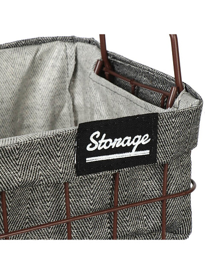 Корзина для хранения, 30х20х13 см, прямоугольная, серая, A290118