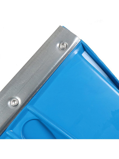 Лопата для снега пластик, с оцинкованной планкой, 400х500 мм, без черенка, тулейка 36 мм, Агропласт, Полярная звезда, Б00139/1