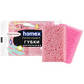 Губка для посуды, 2 шт, Очень милые, целлюлоза, 11х7х2 см, Homex, 0276 - фото 3