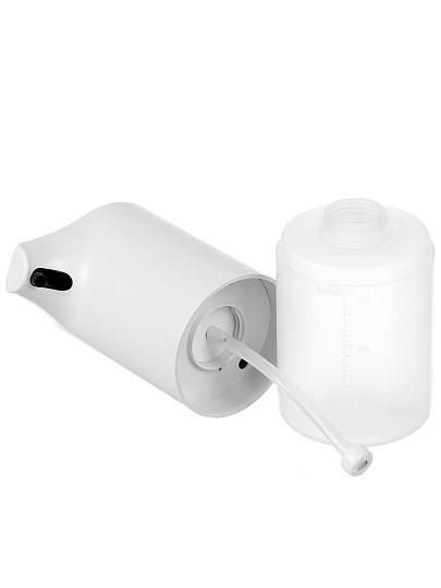 Дозатор для жидкого мыла, сенсорный, пластик, 7.2х9.8х18.8 см, 350 мл, белый, A350047