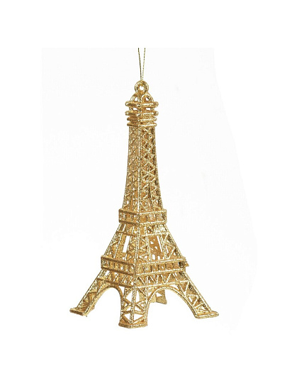 Елочное украшение Эйфелева башня, золотое, 16.5х7.5 см, SYYKLA-182111 CS