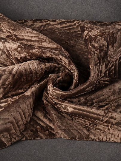 Покрывало евро, 240х260 см, 100% полиэстер, стеганое, Silvano, Runa, коричневое