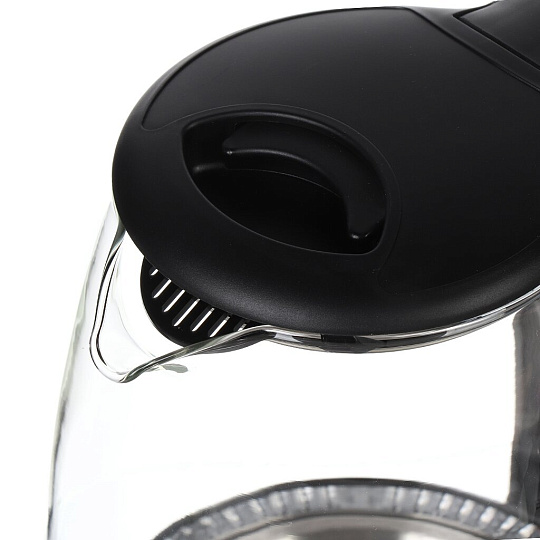 Чайник электрический Sakura, SA-2741BK, 1.8 л, 1800 Вт, скрытый нагревательный элемент, стекло