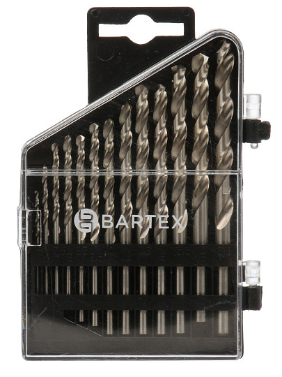Набор сверл по металлу, 13 шт, Bartex, 1.5-6.5 мм, цилиндрический хвостовик, KF100313S