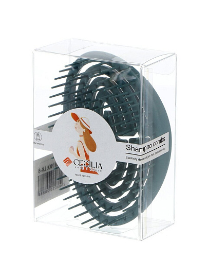 Расческа гребень, 10.5х7 см, пластик, темно-зеленая, A100006