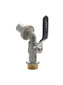 Кран водоразборный 3/4&amp;quot;, ш-ш, латунь, со штуцером, ручка, DN 20, Frap - фото 3