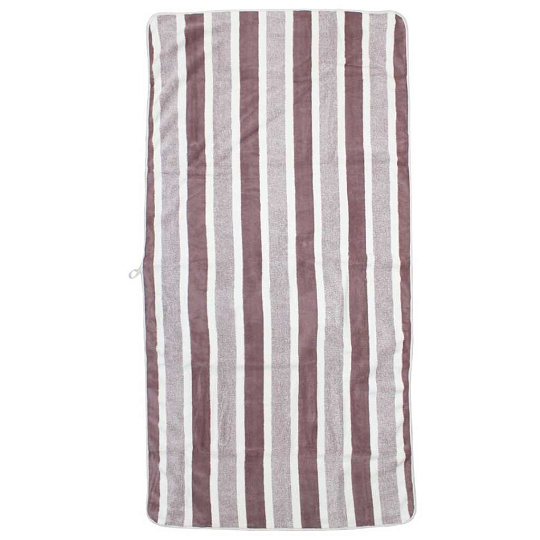 Полотенце банное 65х130 см, 80% полиэстер, 20% полиамид, 310 г/м2, Страйп, Bravo, коричневое, Китай, М0908_07