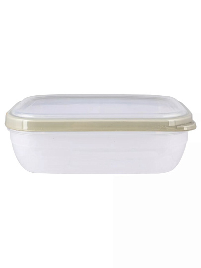Контейнер пищевой пластик, 1.2 л, 19.8х14.5х7 см, в ассортименте, прямоугольный, Полимербыт, Премиум, 4356200