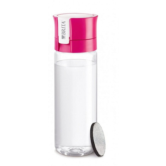 Фильтр-бутылка Brita, Fill&amp;Go Vital, для холодной воды, 1 ступ, 0.6 л, розовый, 1021525