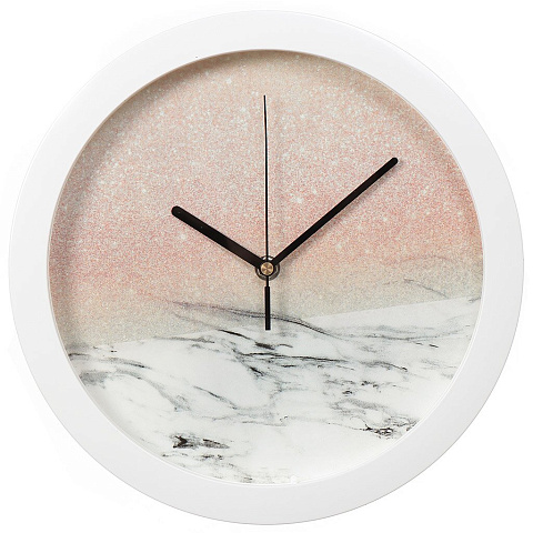 Часы настенные, Вега, Мрамор с розовым кварцем, 177556