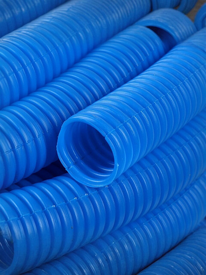 Шланг гофрированный диаметр 32х50 м, синий, РосТурПласт, 35405