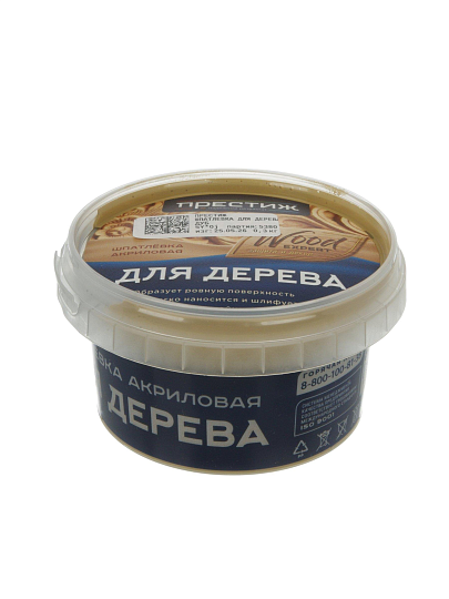 Шпатлевка Престиж, акриловая, по дереву, для внутренних и наружных работ, дуб, 0.3 кг