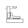 Петля вкладная мебельная, Trodos, Clip-On, 314009, с доводчиком - фото 2