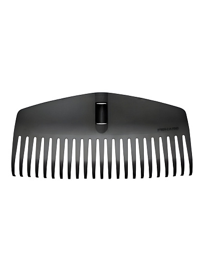 Грабли прямые, 23 зуб, пластик, 42 см, Fiskars, Solid, М, без черенка