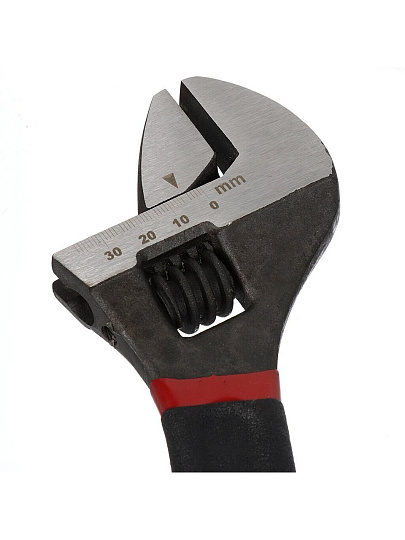 Ключ разводной, Bartex, 300 мм, CrV сталь, со шкалой, ручка ПВХ