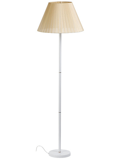Торшер напольный белый, РС20538 WT+FG/1F (shade+body), торшер