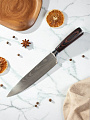 Нож кухонный Daniks, Classic G10, шеф-нож, нержавеющая сталь, 20 см, рукоятка дерево, Y4-8912