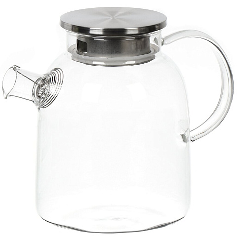Чайник заварочный стекло, 1.8 л, с ситечком, нержавеющая сталь, Y4-4777, прозрачный