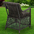Мебель садовая Green Days, Форео, темно-коричневая, стол, 122х122х75 см, 4 кресла, подушка серо-коричневая, CYH162W-2 - фото 2