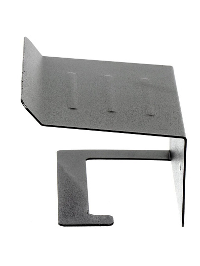 Держатель для туалетной бумаги, с полкой, 17х12х7.5 см, металл, черный, A340122