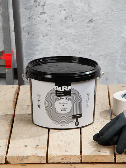 Краска воднодисп, Aura, акрил, интерьер, мат, синий иней, 4.2 кг