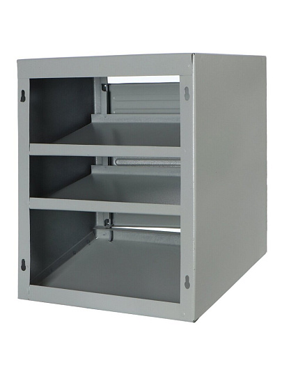 Ящик почтовый с замком, эмалированный, Агроснаб, серый, 3-х секц, вертикал