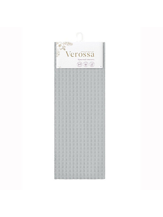 Полотенце кухонное вафельное, 40х70 см, 100% хлопок, Verossa, стальной серое, Россия