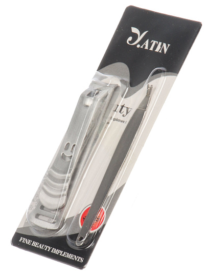 Набор маникюрный 2 предмета, книпсер, пинцет, Y4-11555