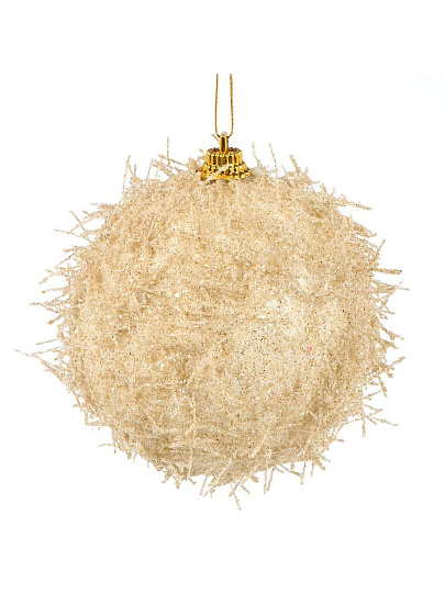 Набор шаров Снежок, 3 шт, шампань, 8 см, полимер, Y4-9386