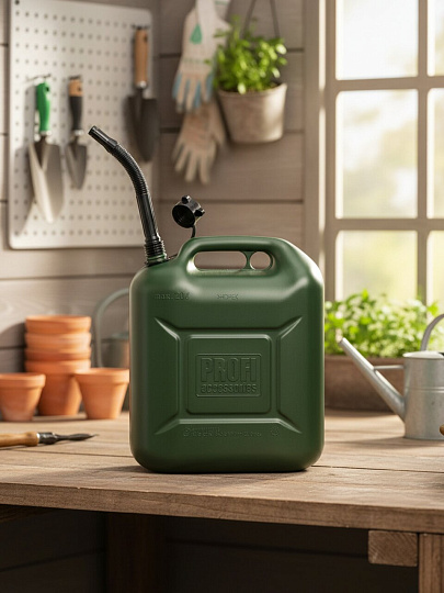 Канистра для топлива, 20 л, прямоугольная, оливковая, 55332, Profi, 3Ton