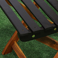 Мебель садовая Green Days, Дуэт Wood, черная, стол, 60х60х74 см, 2 стула, 120 кг, BS-DT01 - фото 2