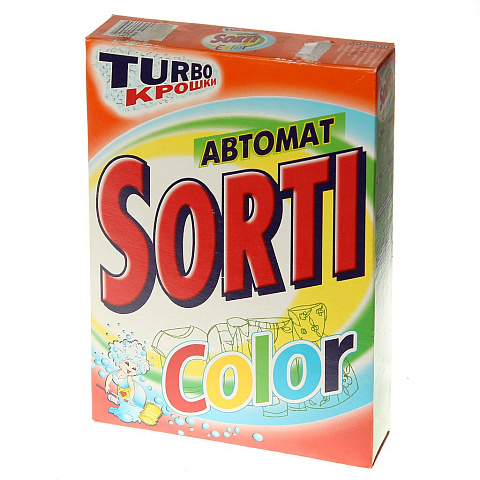 Стиральный порошок Sorti, 0.35 кг, автомат, для цветного белья, Color