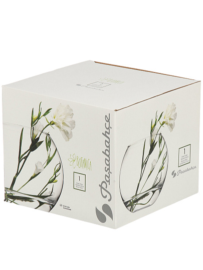 Ваза стекло, настольная, 20х11 см, Pasabahce, Flora, 45078