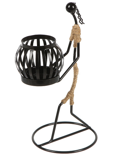 Подсвечник декоративный металл, 1 свеча, 12х10х24 см, Девушка, Y4-11098