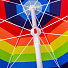 Зонт пляжный 200 см, с наклоном, 8 спиц, металл, Разноцветные полоски, LG08 - фото 3