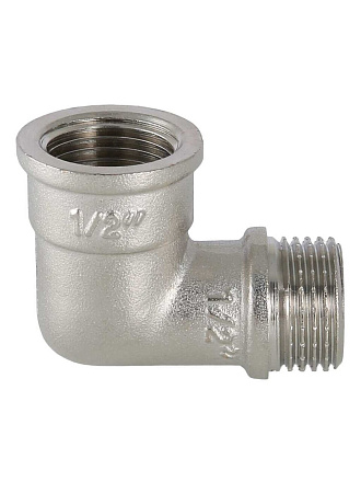 Уголок 1/2'', 90 °, г-ш, никель, индивидуальная упаковка, РосТурПласт