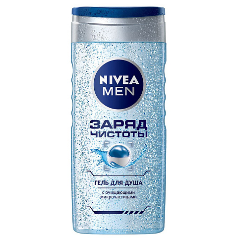 Гель для душа Nivea, Men Заряд чистоты, для мужчин, 250 мл