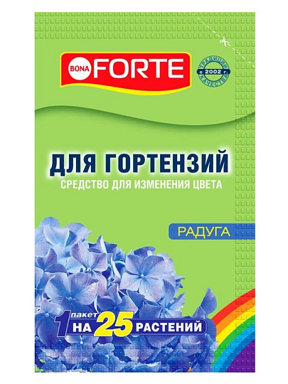 Удобрение для изменения цвета гортензий, сухое, 100 г, Bona Forte