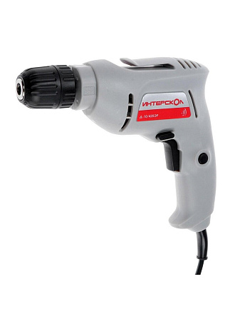 Дрель Интерскол, Д-10/420ЭР, быстрозажимной патрон, 10 мм, 420 Вт, с реверсом, 1 скорость, с регулировкой оборотов
