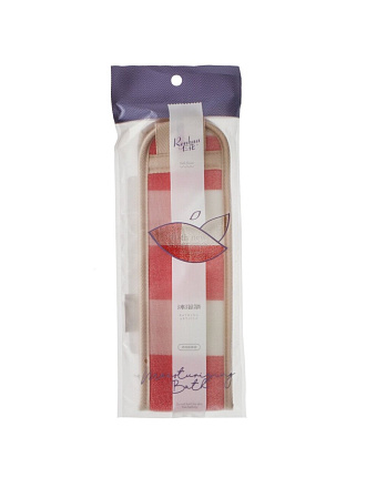 Мочалка банная 60х10 см, хлопок, лента, T2022-HT053