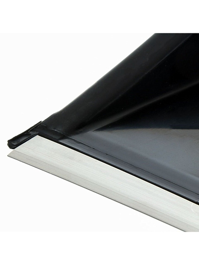 Лопата для снега пластик, с алюминиевой планкой, 375х500х1375 мм, черенок деревянный, 30 мм, в сборе, Цикл, Богатырь