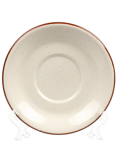 Блюдце фарфор, 15.7 см, Теплый песок, Daniks, 15БП15706