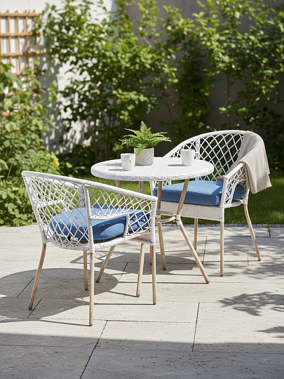 Мебель садовая стол, 71х71 см, 2 стула, 60х65х82, C010208