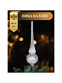 Верхушка на елку Пика, серебро, 28х6 см, пластик, SYCD17-007S