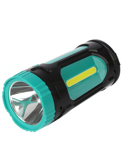 Фонарь ручной, встроенный аккумулятор, прожектор, Camelion, LED51527, зарядка от USB, пластик, 4 режима, 1LED+COB, Type C, 3 x LR6, 2В, 15130