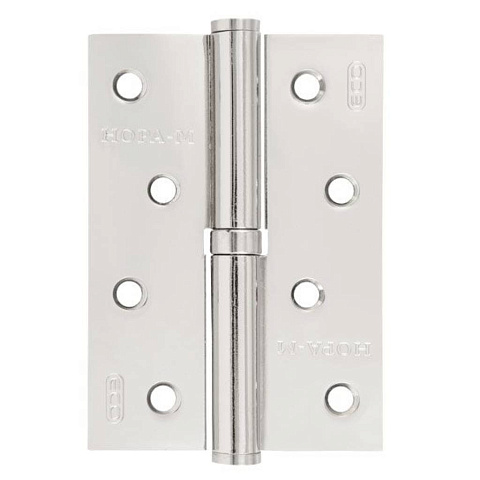 Петля для деревянных дверей, Нора-М, 100х70х2.5 мм, правая, 750-ECO, 15439, хром